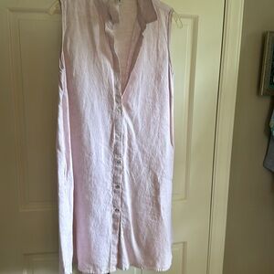 Magaschoni sleeveless linen tunic top